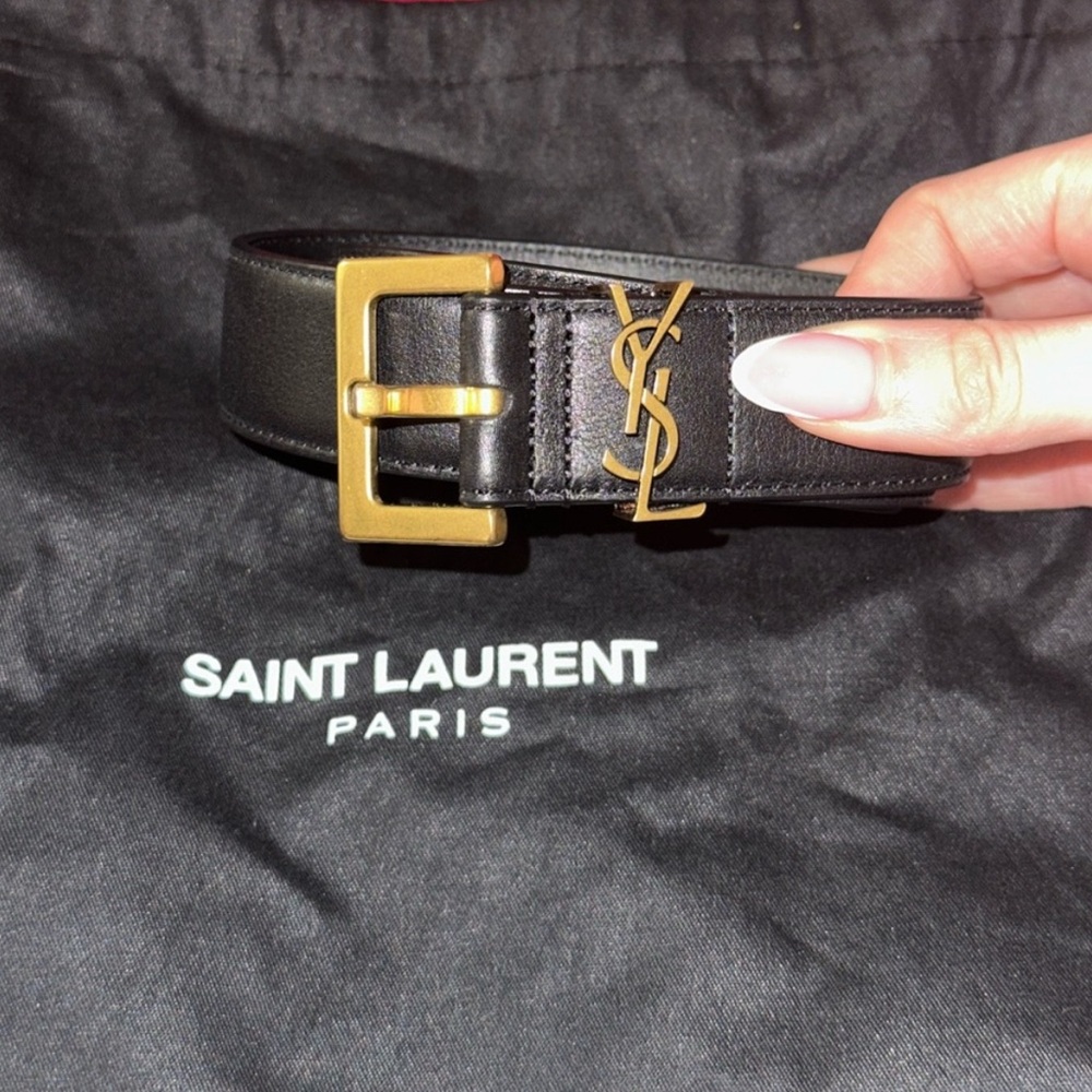 Authentic Saint Laurent Black Belt